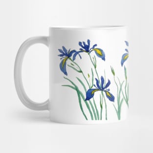 blue irises blossom Mug